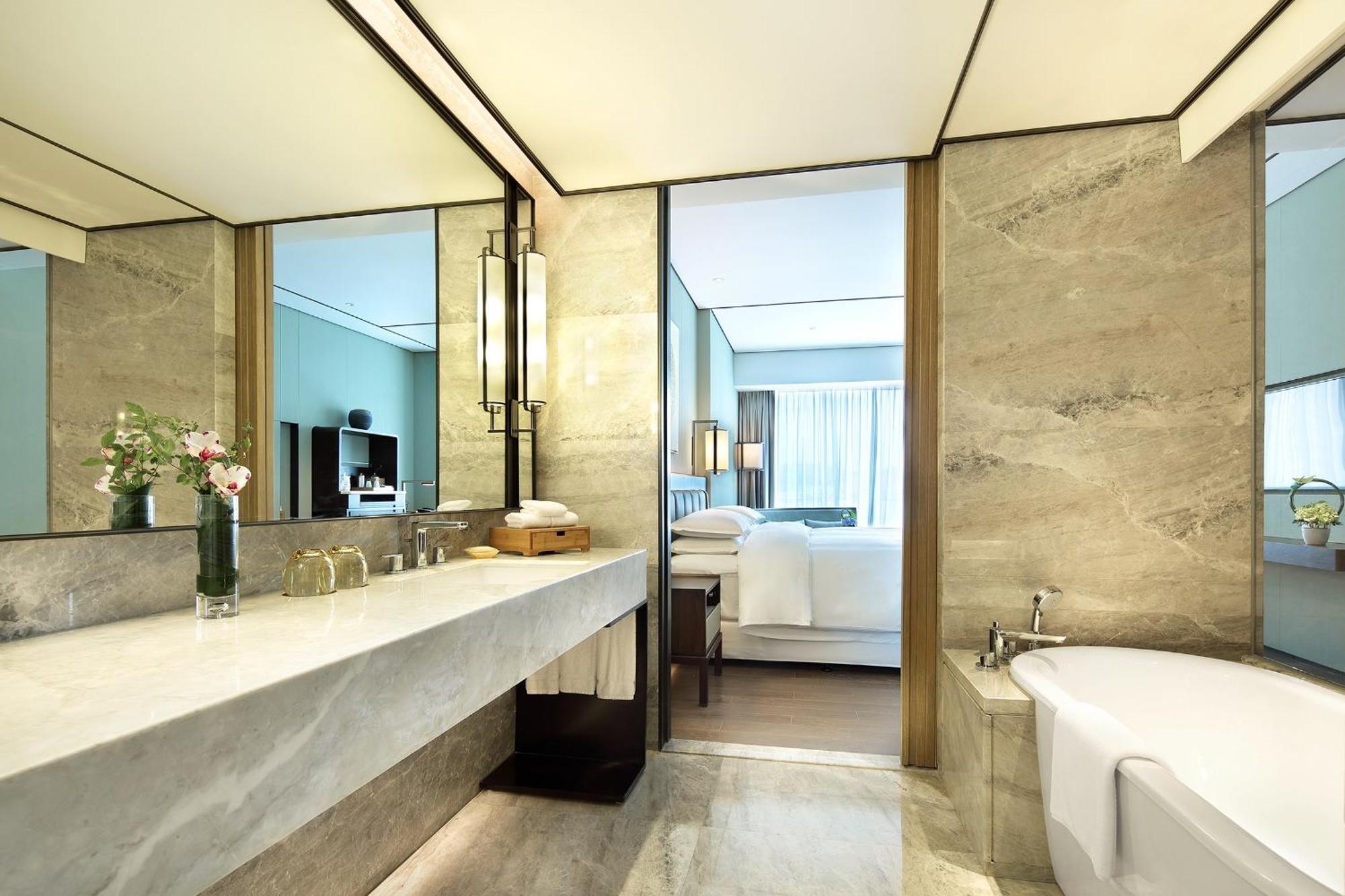 Sheraton Grand Hangzhou Binjiang Hotel Exteriör bild